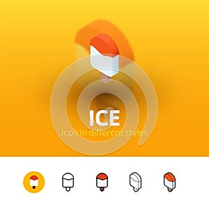 Ice icon in different style