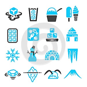 Ice icon set