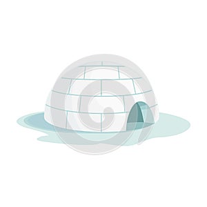 Ice igloo vector icon.Cartoon vector icon isolated on white background ice igloo.