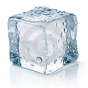 Ice isolated on white background