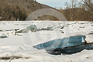 An Ice Jam on the Housatonic River