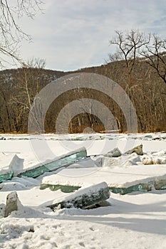 An Ice Jam on the Housatonic River