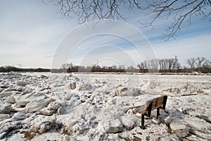 Ice jams on the Mohawk River
