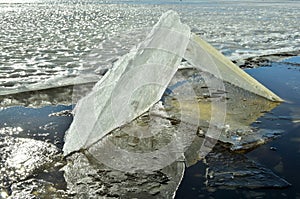 Ice kaleidoscope. the abstract background of ice structure.