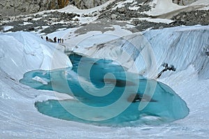 Ice lake and global warming