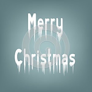 Ice lettering Merry Christmas