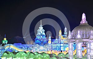 Ice light in Harbin, China, Hei Longing Province photo