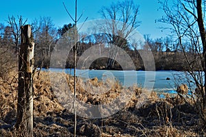 Ice melting pond