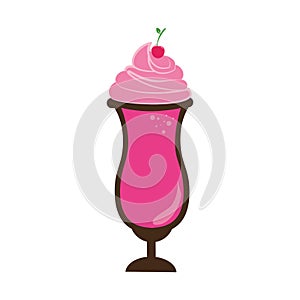 Ice milkshake isolated icon