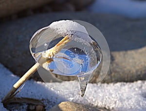 Ice natural sculpture