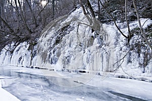 Ice over river