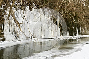 Ice over river