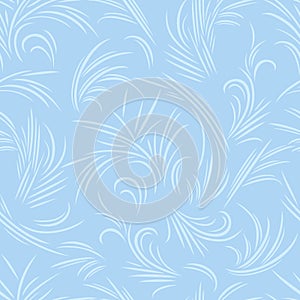 Ice pattern on frosty window seamless pattern. Vector illustration of winter design.