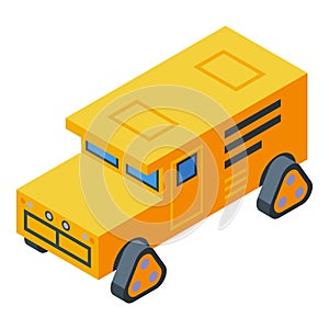 Ice polar vehicle icon isometric vector. Exploration transport