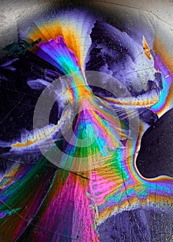 Ice in polarized light