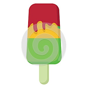 Ice Pop Color Vector icon which can be easily modified or edit