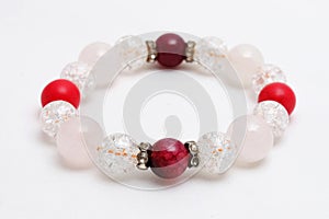 Ice Quartz, Red Coral stone, Agate Lucky stone