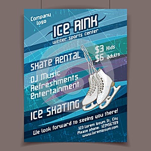 Ice rink advertising poster