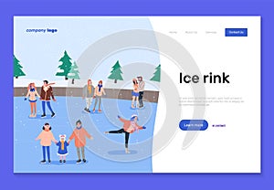 Ice rink  landing page template