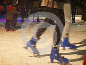 Figures skating on the ice rink photo