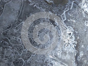 Ice on the river with beautiful patterns