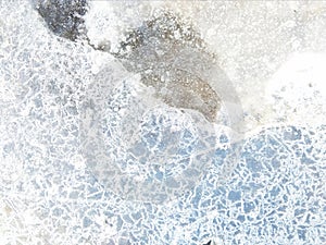 Ice on the river with beautiful patterns