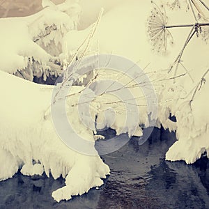 ice in the river, north china