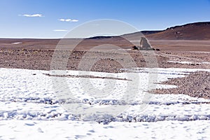 Ice and rocks in Los Flamencos National Reserve