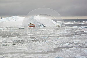 Ice sailing in Greenland.