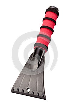 Ice Scraper with a Red Handle