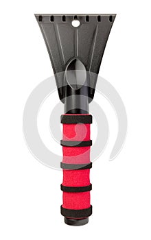 Ice Scraper with a Red Handle