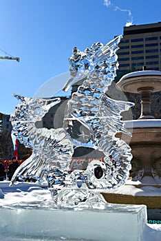 Ice sculpture at Winterlude