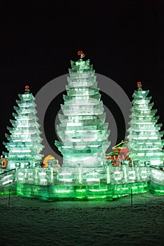 Ice sculptureï¼ŒIce lantern,three towers