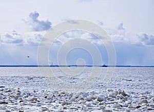 Ice at the seaside