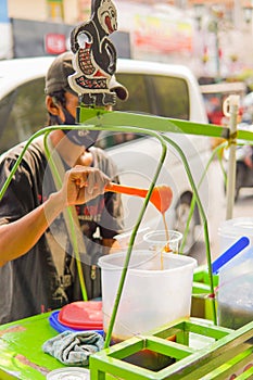 ice seller on the roadside