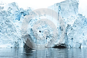 Ice shelf with gates in Antarctica