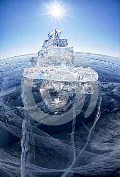 Ice ship on winter Baical