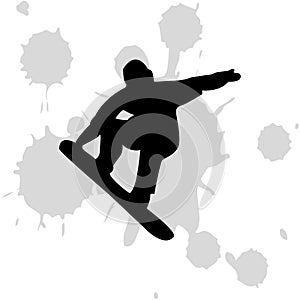 ice skate boarding design vector white background