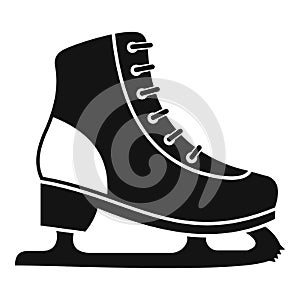 Ice skate icon, simple style