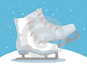 Ice skates sport icon