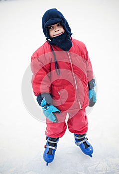 Ice skating boy