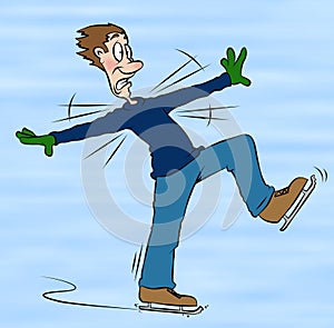 Ice Skating Cartoon photo
