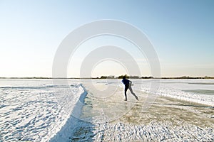 Ice skating in the countryside from the Netherlands