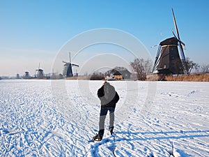 Ice skating in Holland