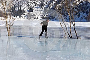 Ice Skating on mountain like