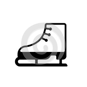 Ice skating  skate shoe  vector icon illustration