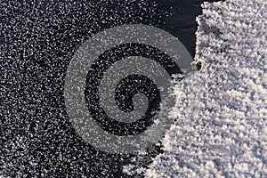 Ice snow crystals background