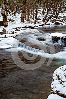 Ice and Snow on Little River in the Great Smoky Mountains