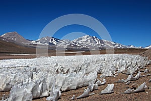 Ice or snow penitentes, San Francisco Mountain Pass, Chile Argentina photo