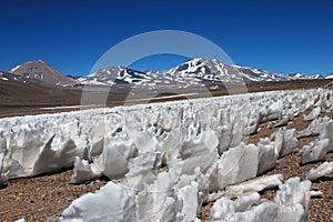 Ice or snow penitentes, San Francisco Mountain Pass, Chile Argentina photo